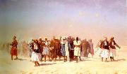 Jean-Leon Gerome Egyptian Recruits Crossing the Desert Spain oil painting artist